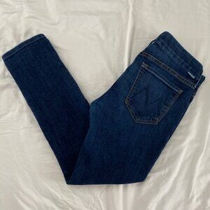 MOTHER The Looker Crop Skinny Blue Jeans Denim Sz 27